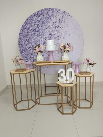 Decoração Lilás 30 Anos