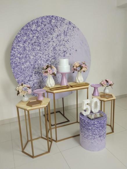 Decoração Lilás 50 Anos