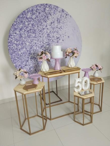 Decoração Lilás 50 Anos