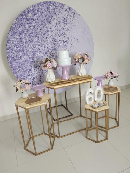 Decoração Lilás 60 Anos
