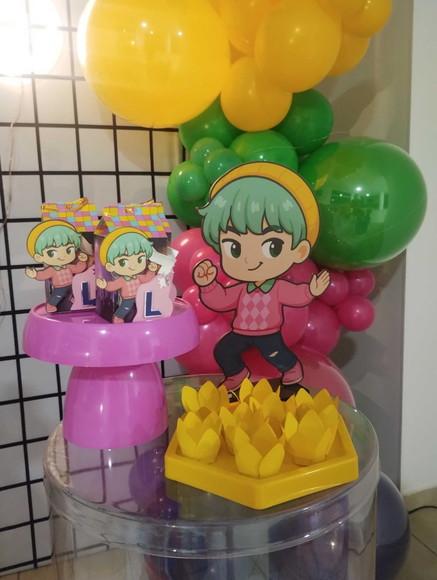 Decoração Saja Boys Guerreiras do K-pop com Balões