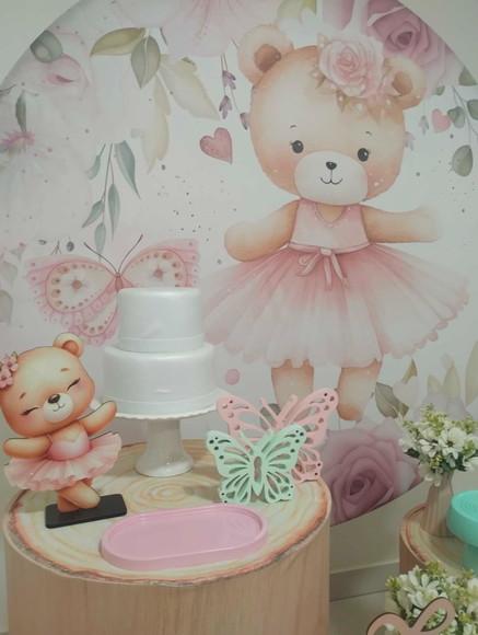 Decoração Ursinha Rosa