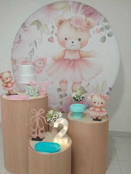 Decoração Ursinha Rosa