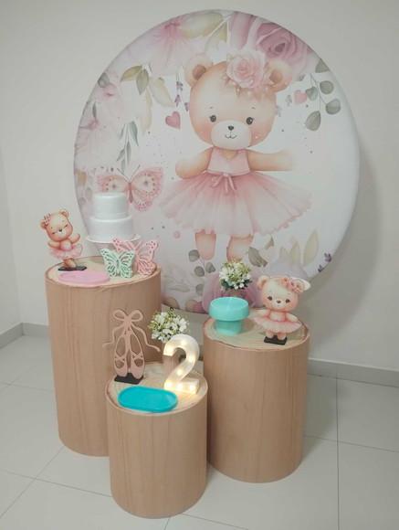 Decoração Ursinha Rosa