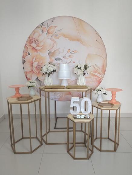 Festa 50 Anos Laranja Floral