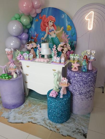 Festa Ariel com Decoração de Balões