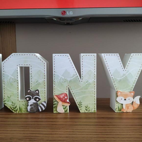 Letras 3 D Tema Bosque Encantado