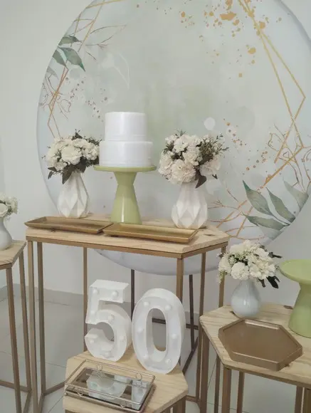 Aluguel de Decoração Festa Adulto Verde 50 Anos