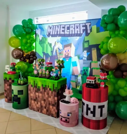 Aluguel de Decoração Festa Minecraft