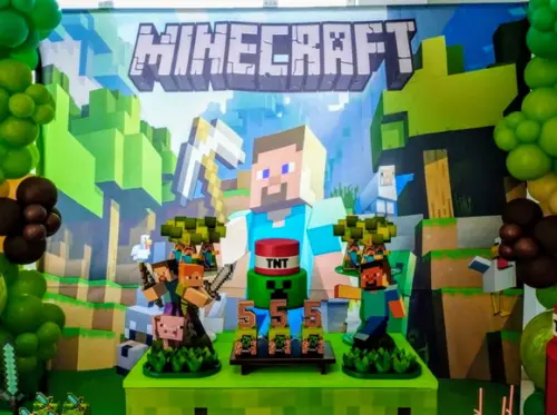 Aluguel de Decoração Festa Minecraft