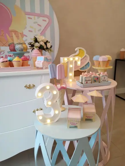 Aluguel de Decoração Festa Sorvete Sorveteria