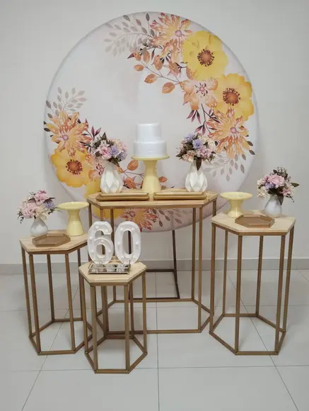Aluguel de Decoração Floral Amarelo 60 Anos
