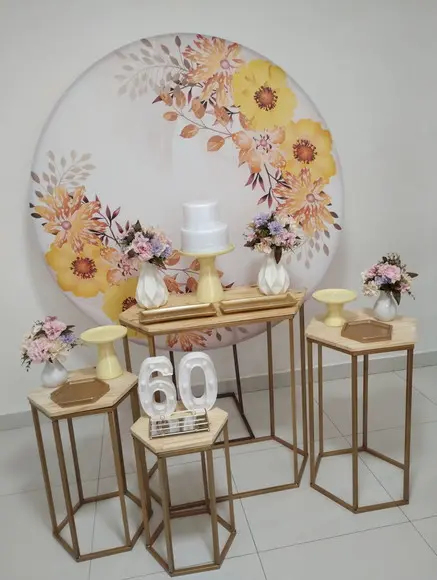 Aluguel de Decoração Floral Amarelo 60 Anos