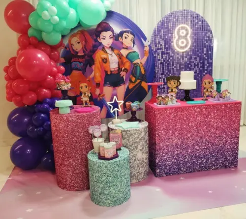 Aluguel Decoração Festa Guerreiras do K-pop