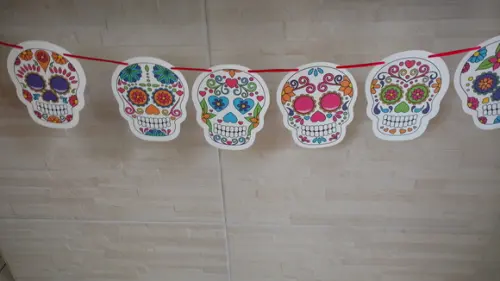 Bandeirolas Caveira Mexicana 10 Unidades
