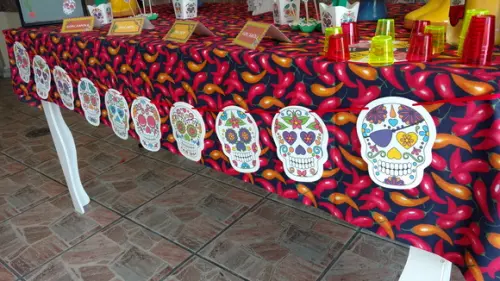 Bandeirolas Caveira Mexicana 10 Unidades