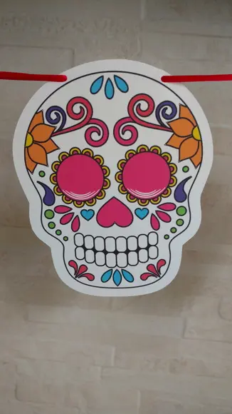 Bandeirolas Caveira Mexicana 10 Unidades