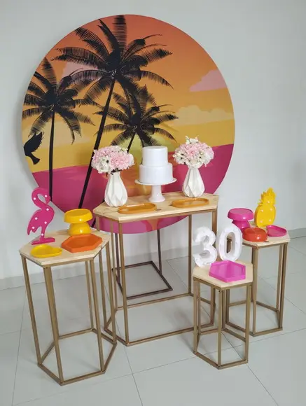 Decoração Adulta Festa Tropical 30 Anos