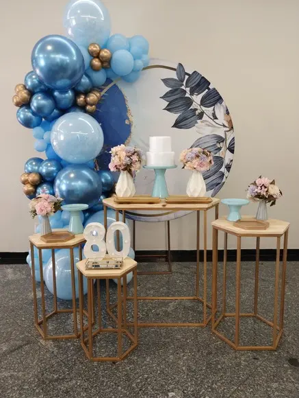Decoração Adulto Azul com Decoração de Balões