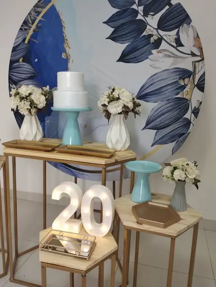 Decoração Azul Festa 20 Anos