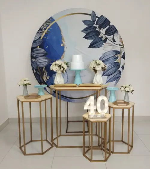 Decoração Azul Festa 40 Anos