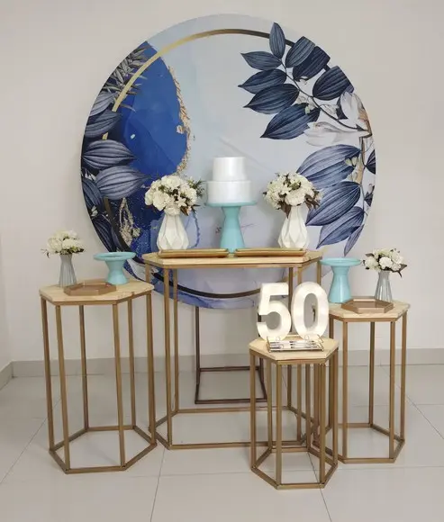Decoração Azul Festa 50 Anos