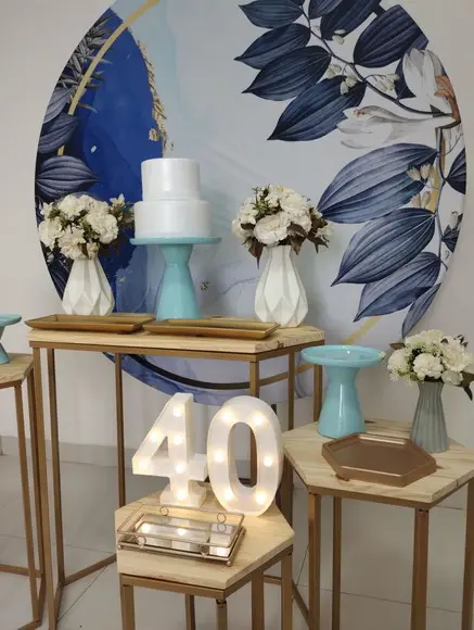 Decoração Azul Festa 40 Anos