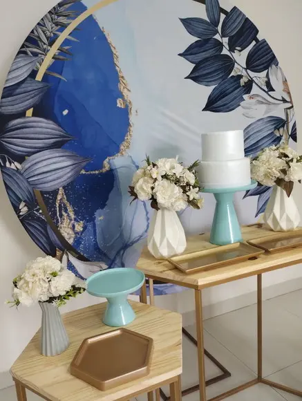 Decoração Azul Festa 60 Anos