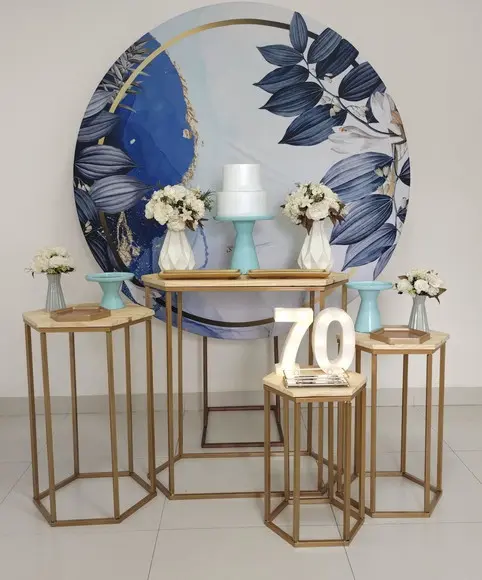 Decoração Azul Festa 70 Anos