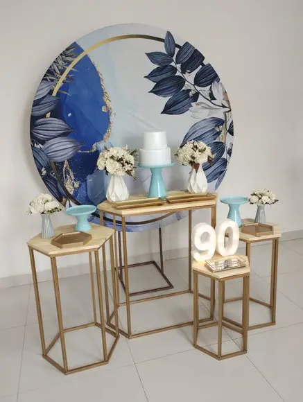 Decoração Azul Festa 90 Anos