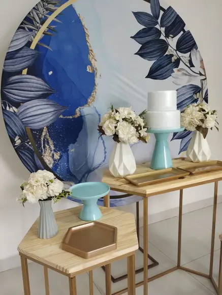 Decoração Azul Festa 90 Anos