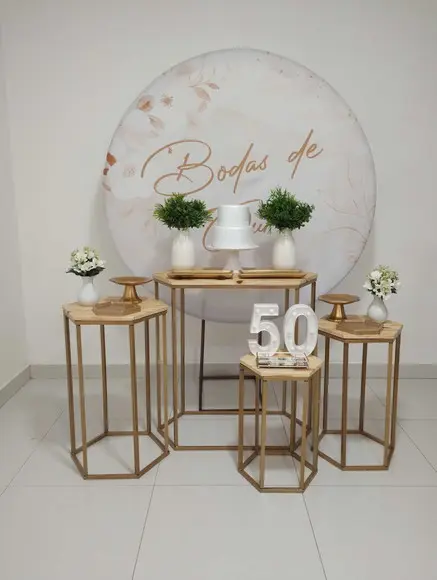 Decoração Bodas de Ouro