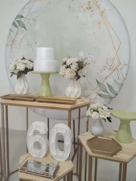Decoração de Festa 60 Anos Verde
