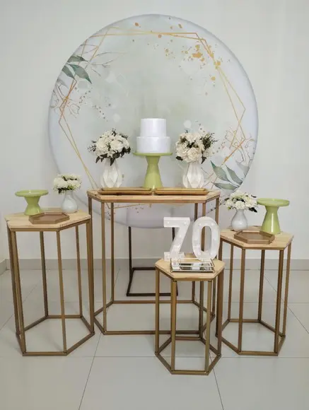 Decoração de Festa 70 Anos Verde