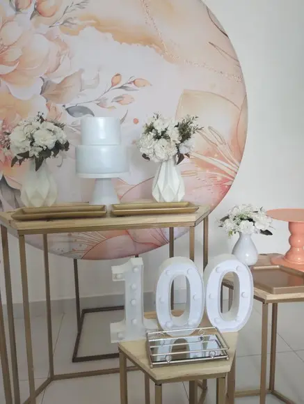 Decoração Festa 100 Anos Laranja