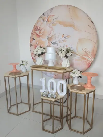 Decoração Festa 100 Anos Laranja