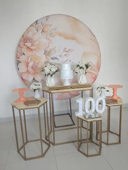 Decoração Festa 100 Anos Laranja