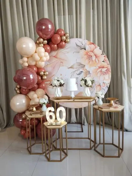 Decoração Festa Adulto 60 Anos com Balões