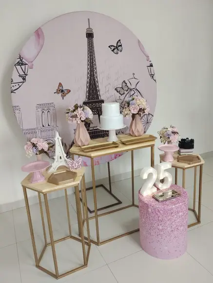 Decoração Festa Paris 25 Anos