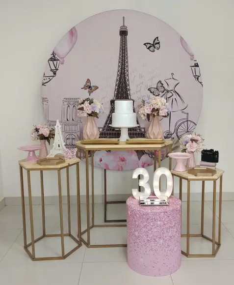 Decoração Festa Paris 30 Anos
