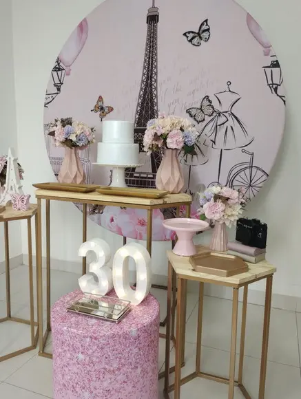 Decoração Festa Paris 30 Anos