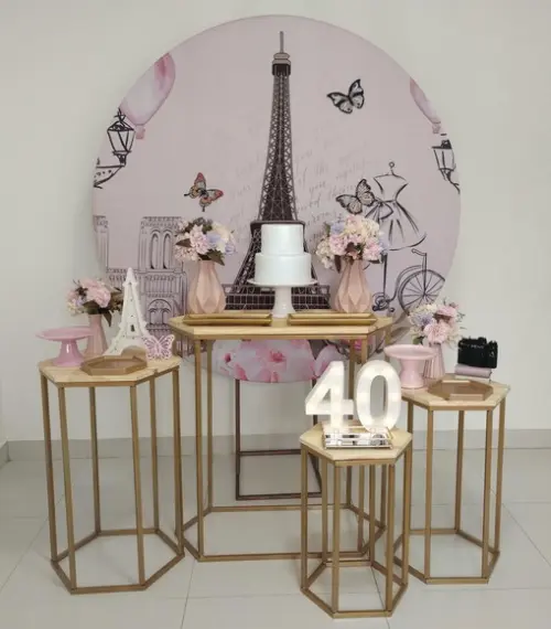 Decoração Festa Paris 40 Anos