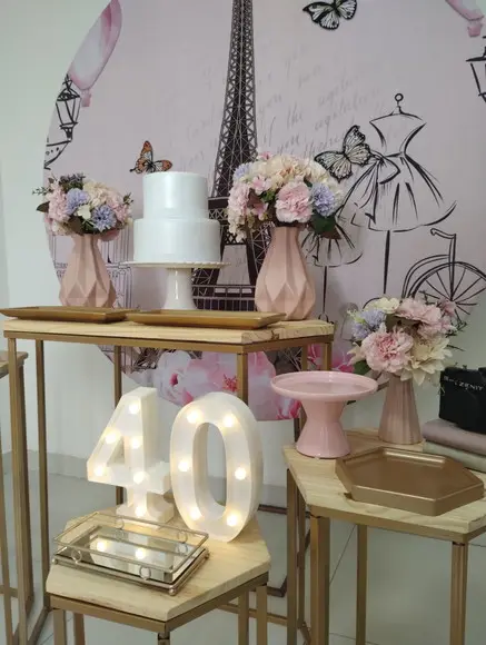 Decoração Festa Paris 40 Anos