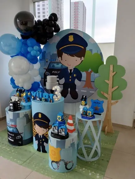 Decoração Festa Polícia