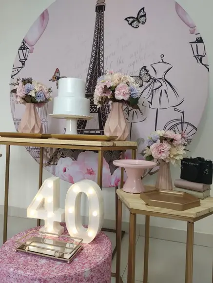 Decoração Festa Viagem 40 Anos