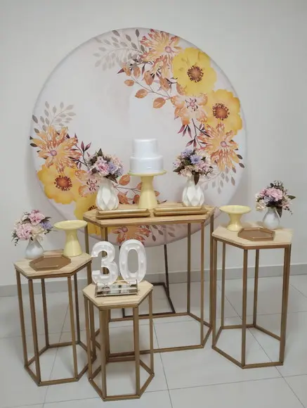 Decoração Floral Amarelo 30 Anos