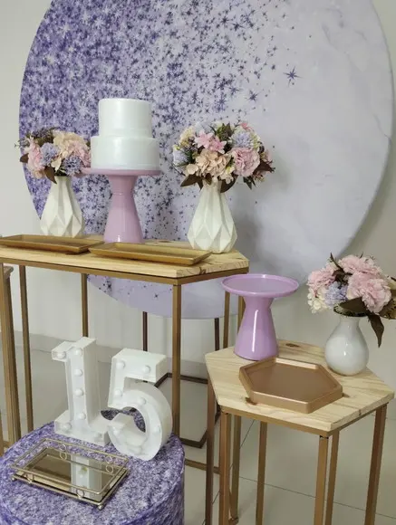Decoração Lilás 15 Anos