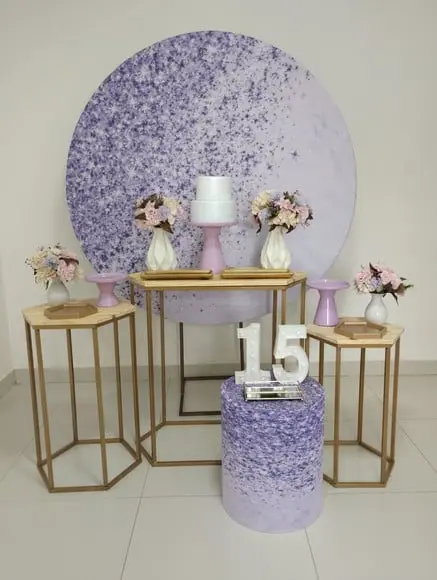 Decoração Lilás 15 Anos