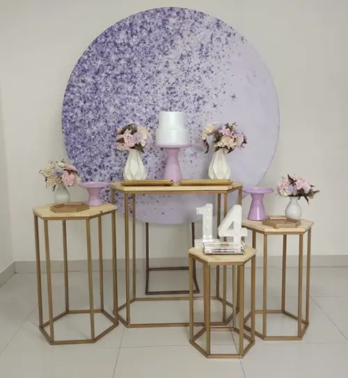 Decoração Lilás 14 Anos