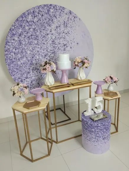 Decoração Lilás 15 Anos